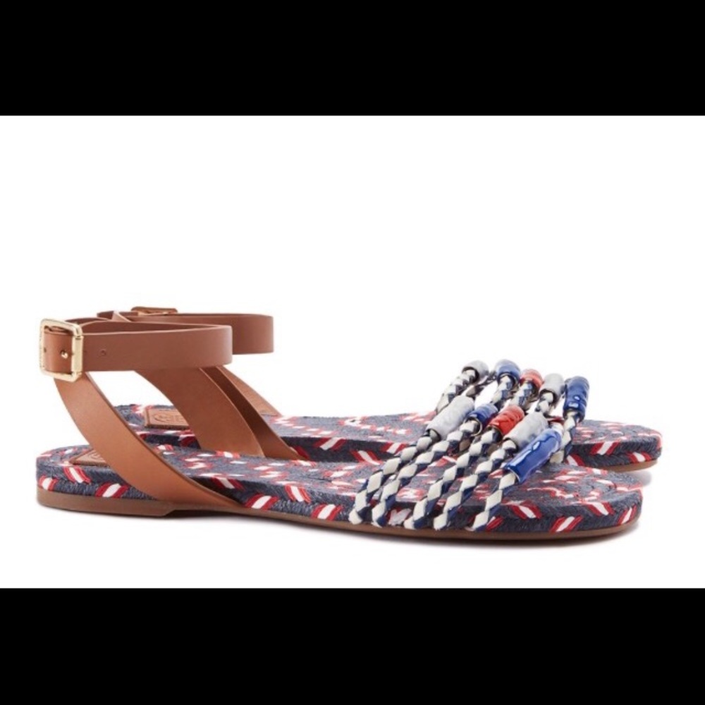 Tory Burch Ivory Braided Sandal