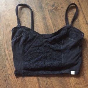 Dark blue crop top