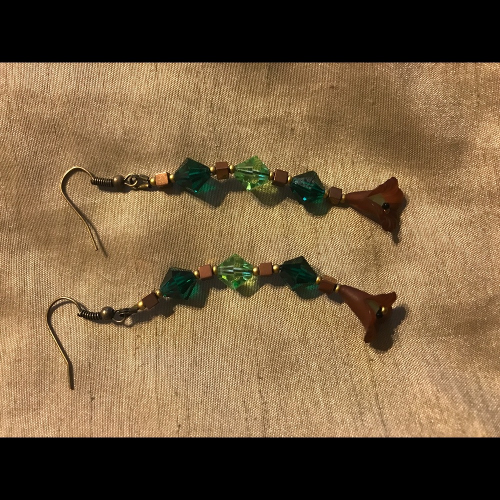 Handmade earrings with swarosky stones