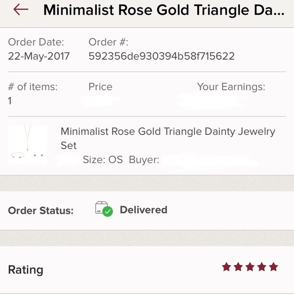 💥HP6/11🏆Minimalist Rose Gold Triangle Dainty Set - Picture 4 of 5