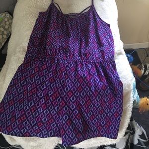 Printed romper with cute back