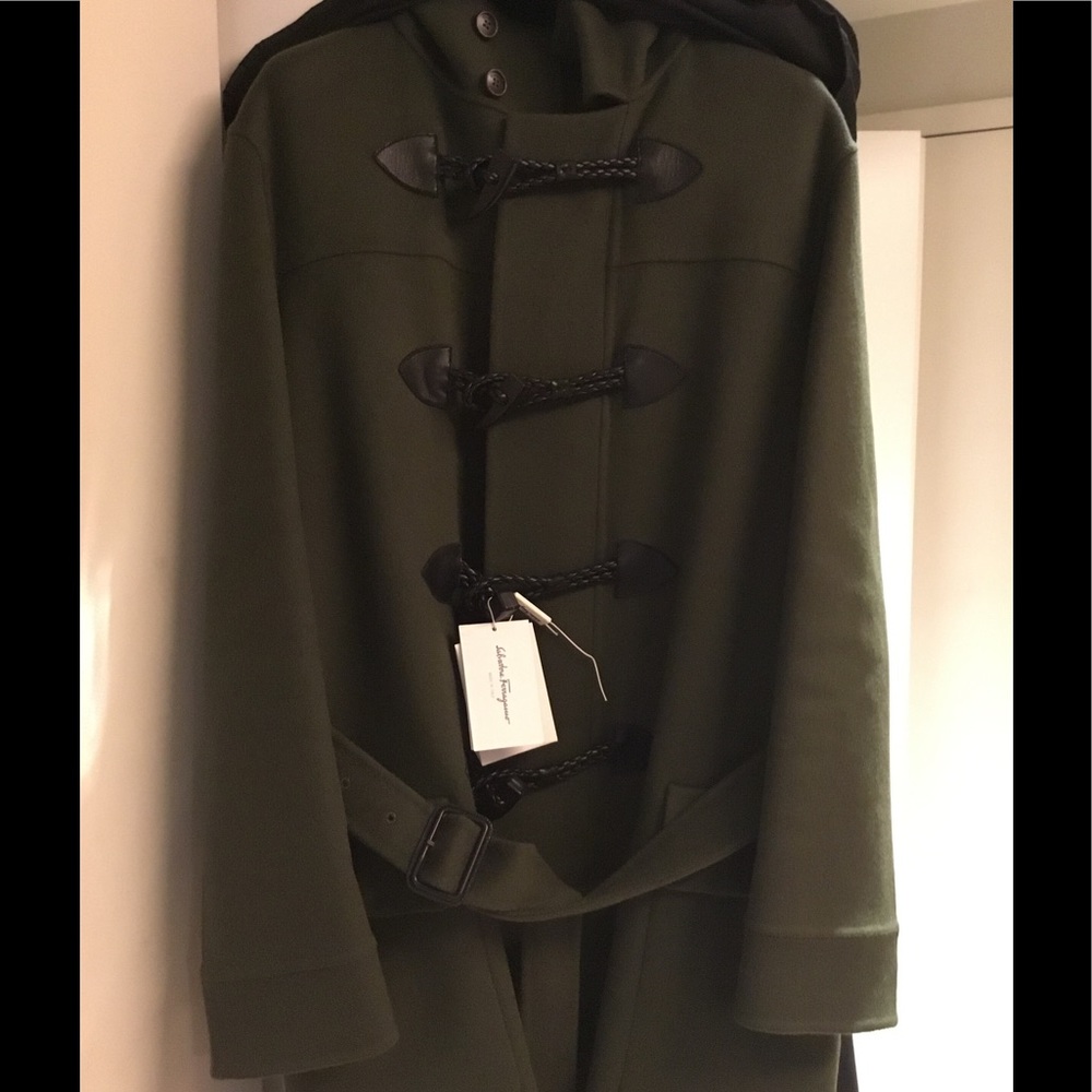 Salvatore Ferragamo Khaki Trenchcoat w/ Hoodie