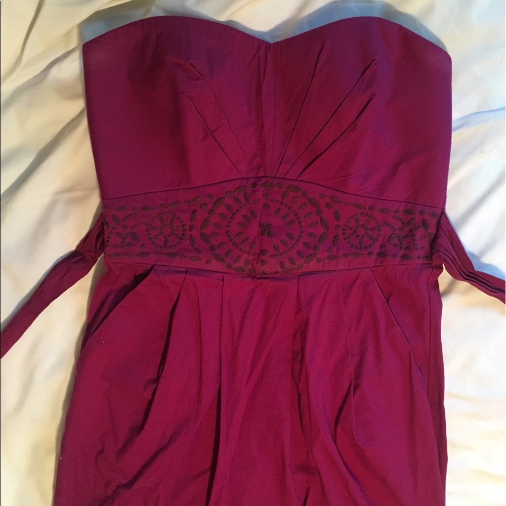 Trixxi strapless red wine dress - Picture 3 of 7
