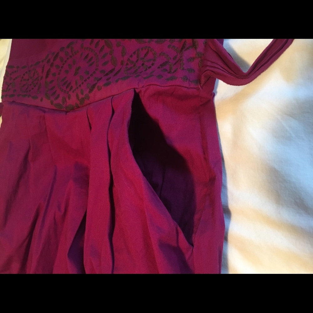 Trixxi strapless red wine dress - Picture 4 of 7