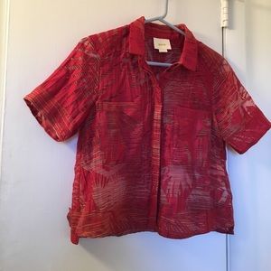 maeve cropped button up
