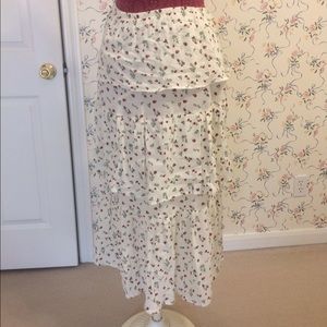 Harajuku Mini Strawberry printed maxi skirt