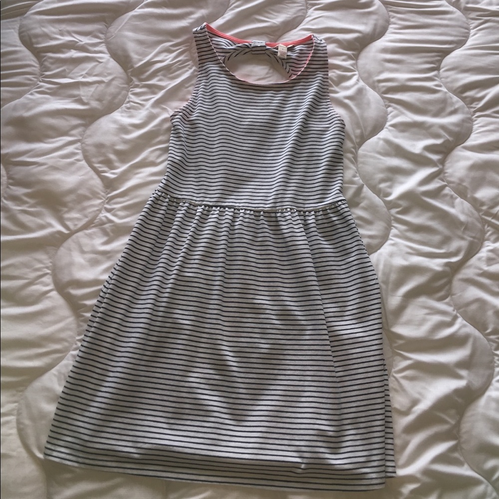 Black &a white stripe dress