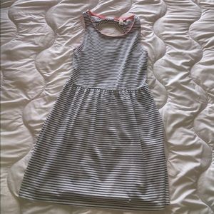 Black &a white stripe dress