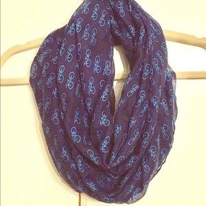 Bicycle print infinity scarf
