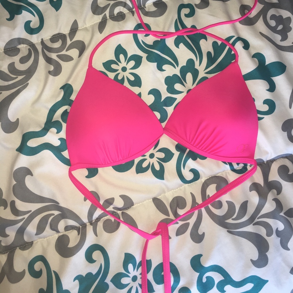 Hot pink push up bikini top