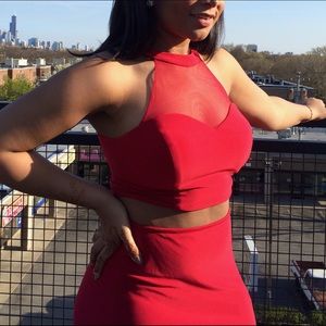 Red Two-Piece Prom/Formal Dress