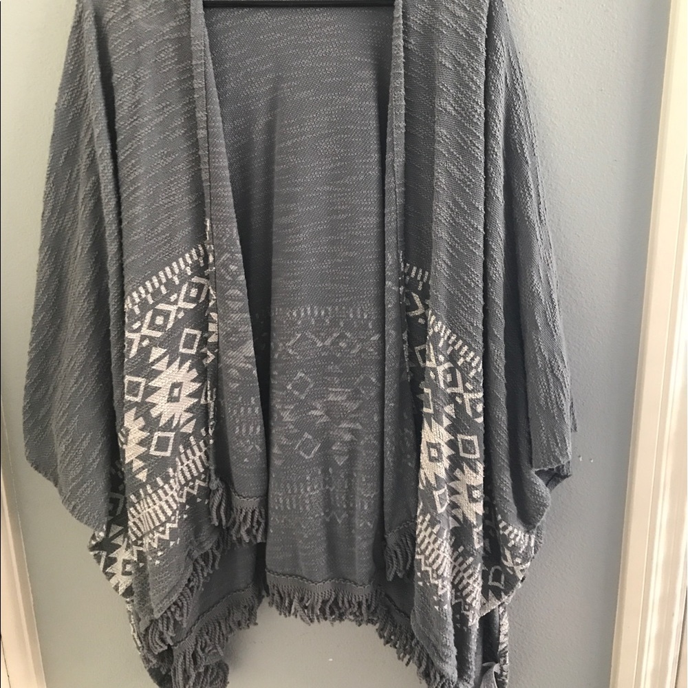 Target grey printed poncho