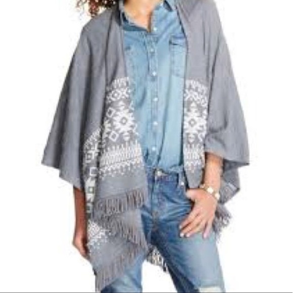 Target grey printed poncho - Picture 4 of 4
