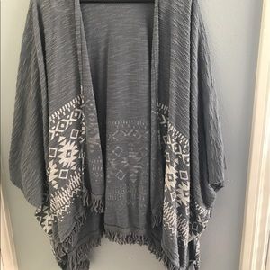 Target grey printed poncho
