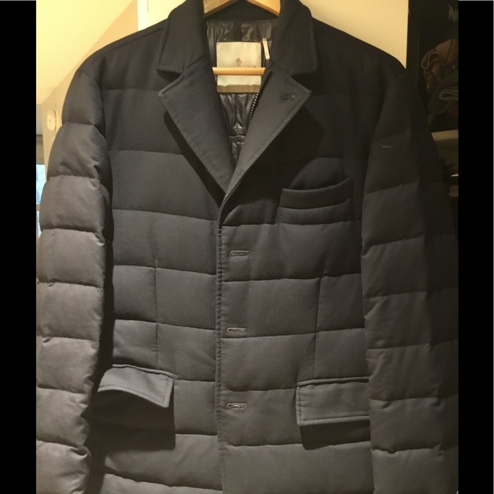 Moncler Navy Padded Blazer Jacket