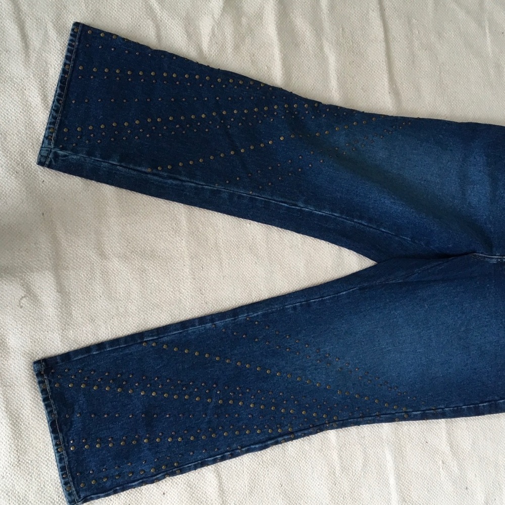 Studded (Ant. brass) Jeans by Venezia in 14 - Picture 3 of 6