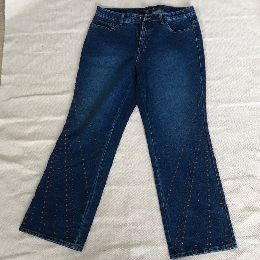 Studded (Ant. brass) Jeans by Venezia in 14 - Picture 4 of 6
