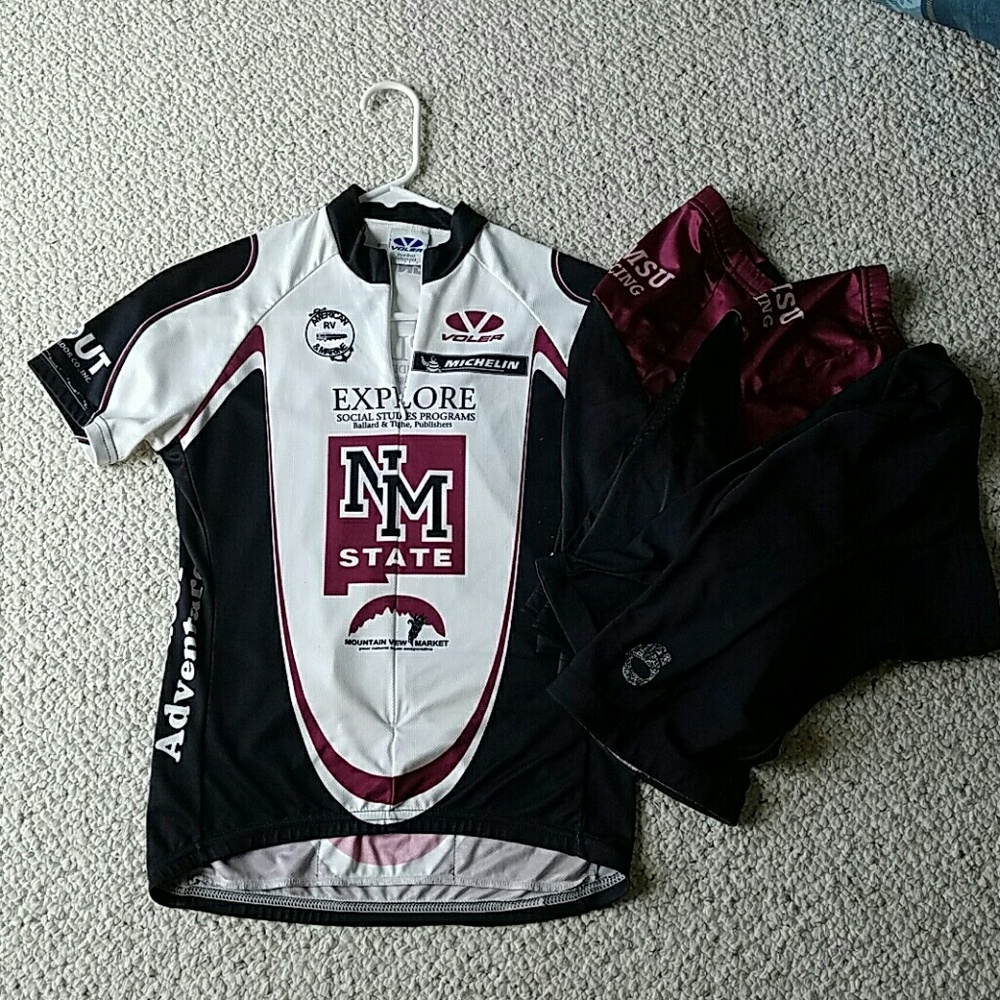 Cycling jersey and shorts