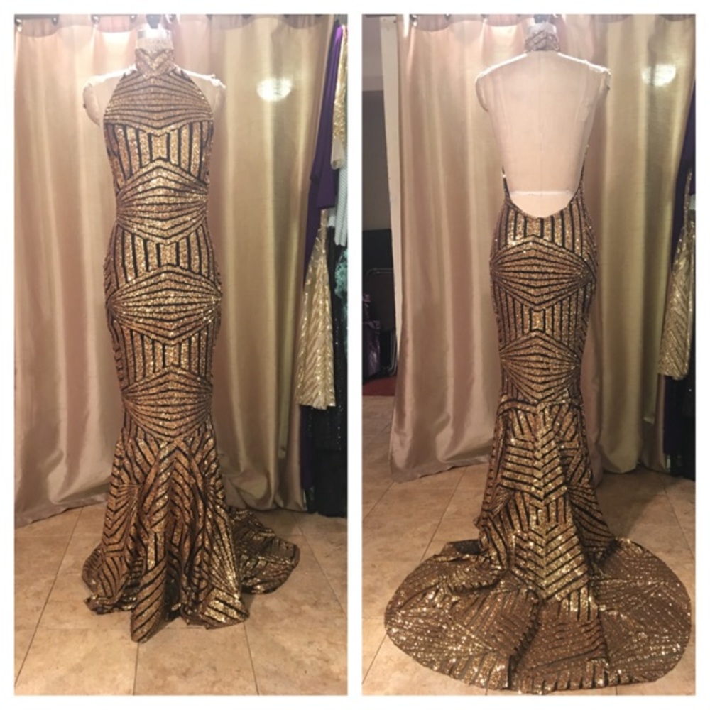 Custom dress. Can fit a small or med person