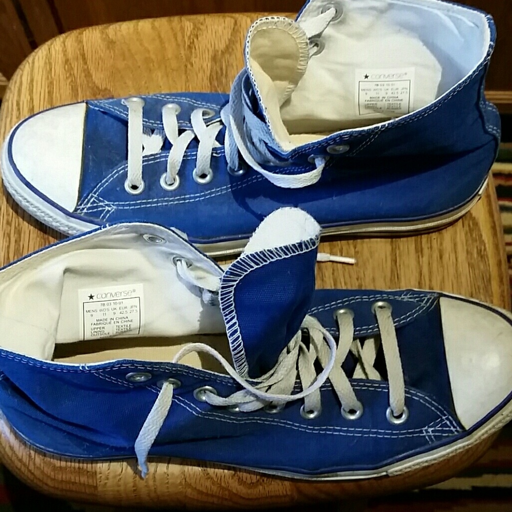 Converse hi-tops royal blue