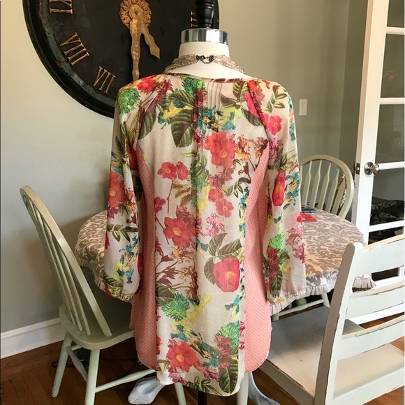 ❌❌SOLD ❌❌Rosella  Peasant Top By Meadow Rue - Picture 3 of 4