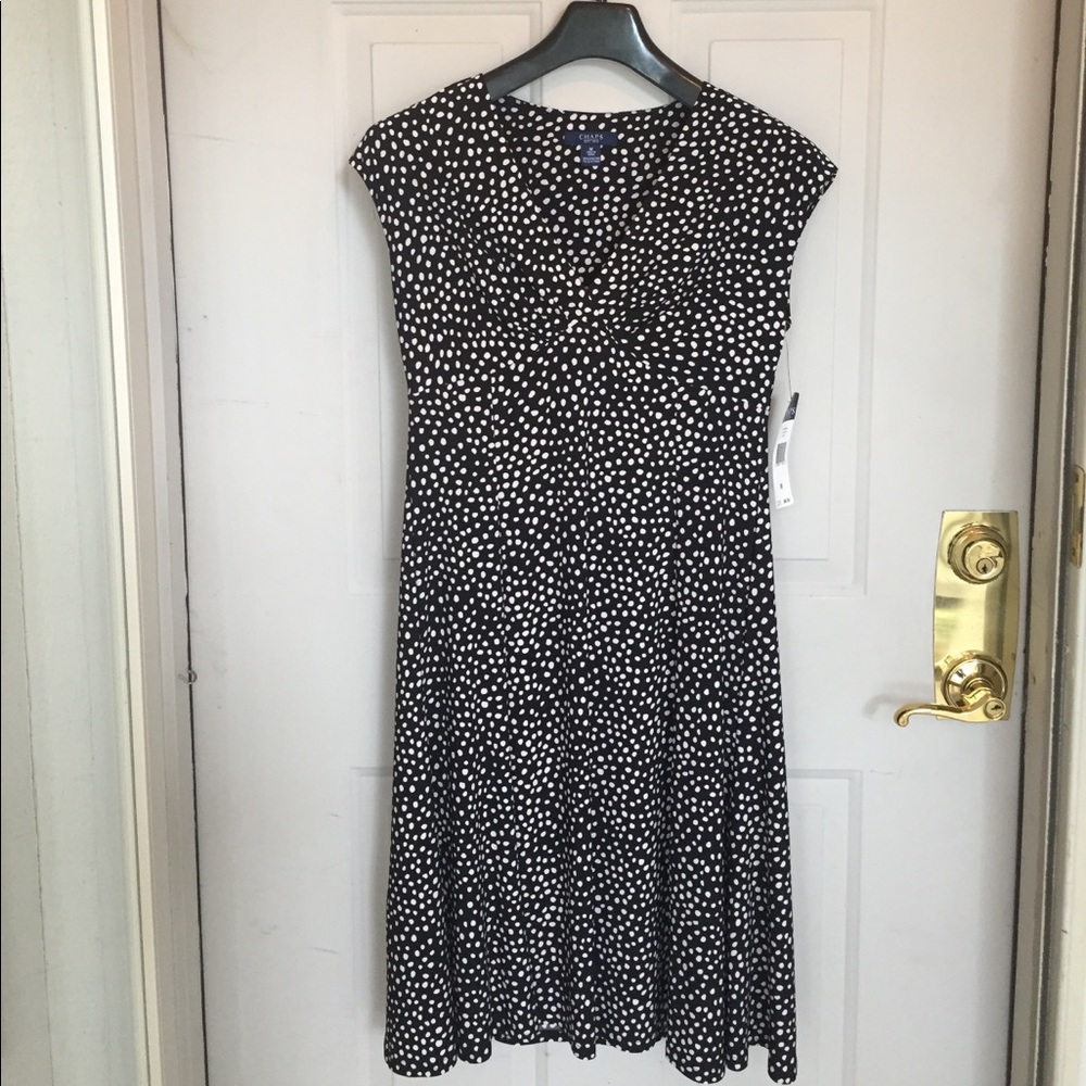 NWT Chaps Black and Ivory Dress