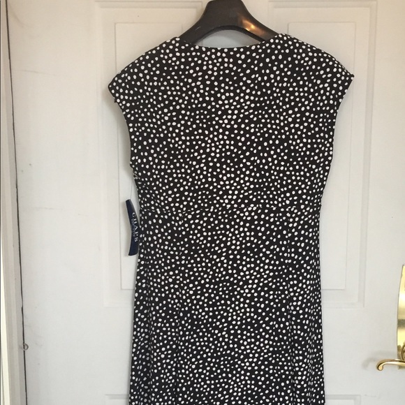 NWT Chaps Black and Ivory Dress - Picture 7 of 8