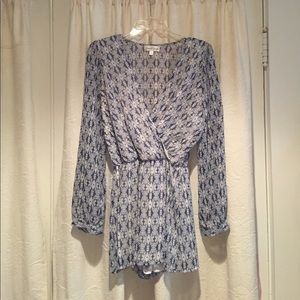 Blue pattern romper