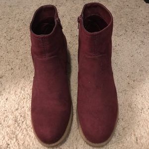 Burgundy Booties