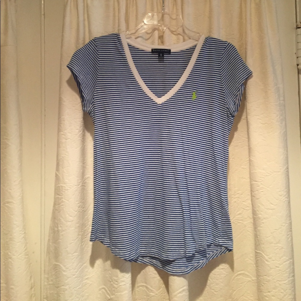 Women's cut striped Ralph Lauren polo