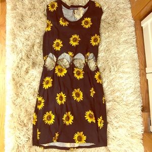 Kendall & Kylie Cut-out Sunflower Dress!