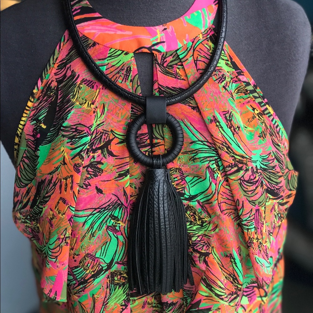 Neon Macy's Impulse XS Tropical Low Back Halter