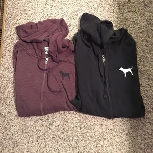 Victoria's Secret PINK zip up hoodies