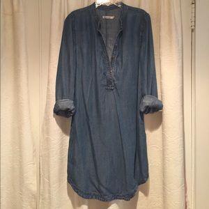 Denim sheath dress