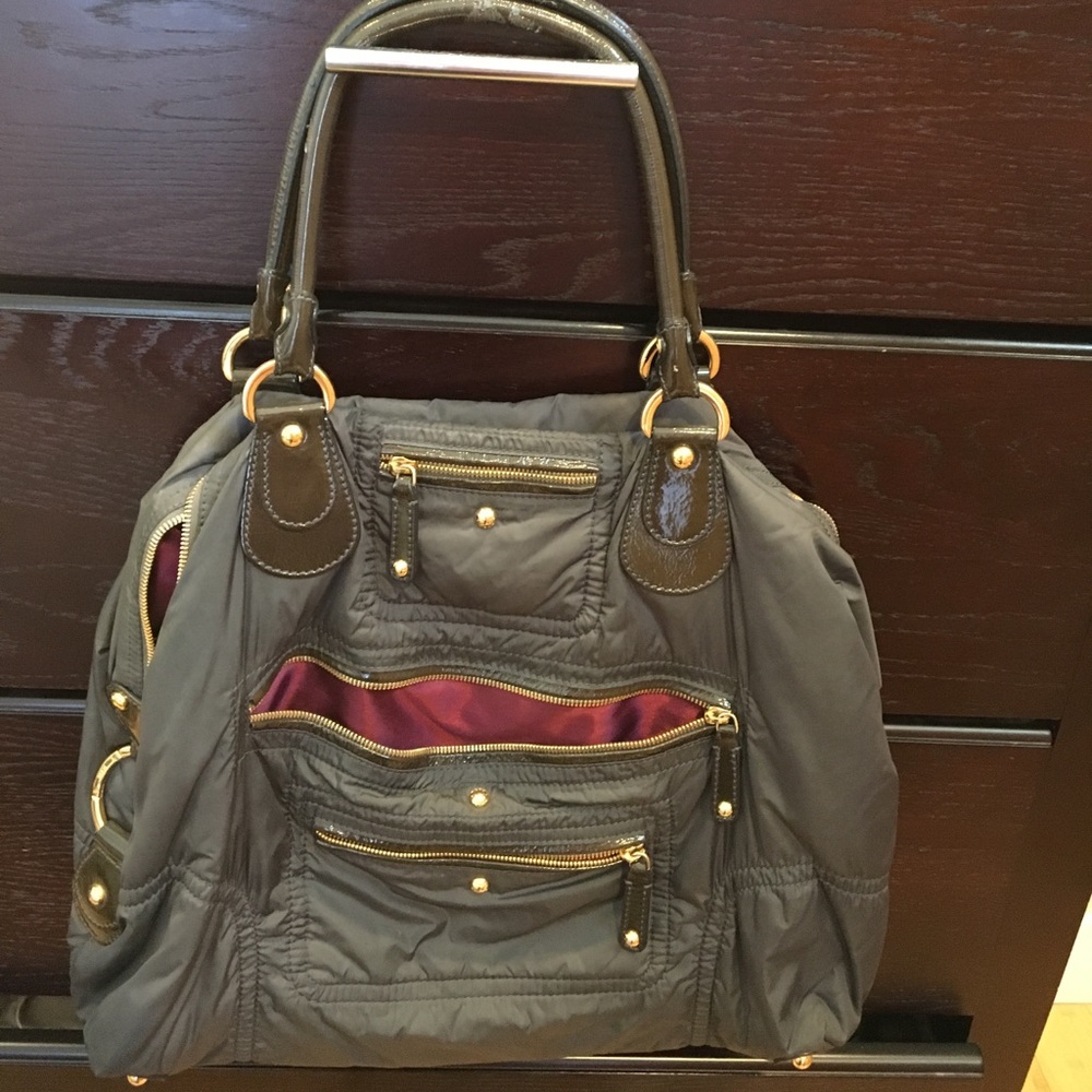 Todd purple nylon handbag
