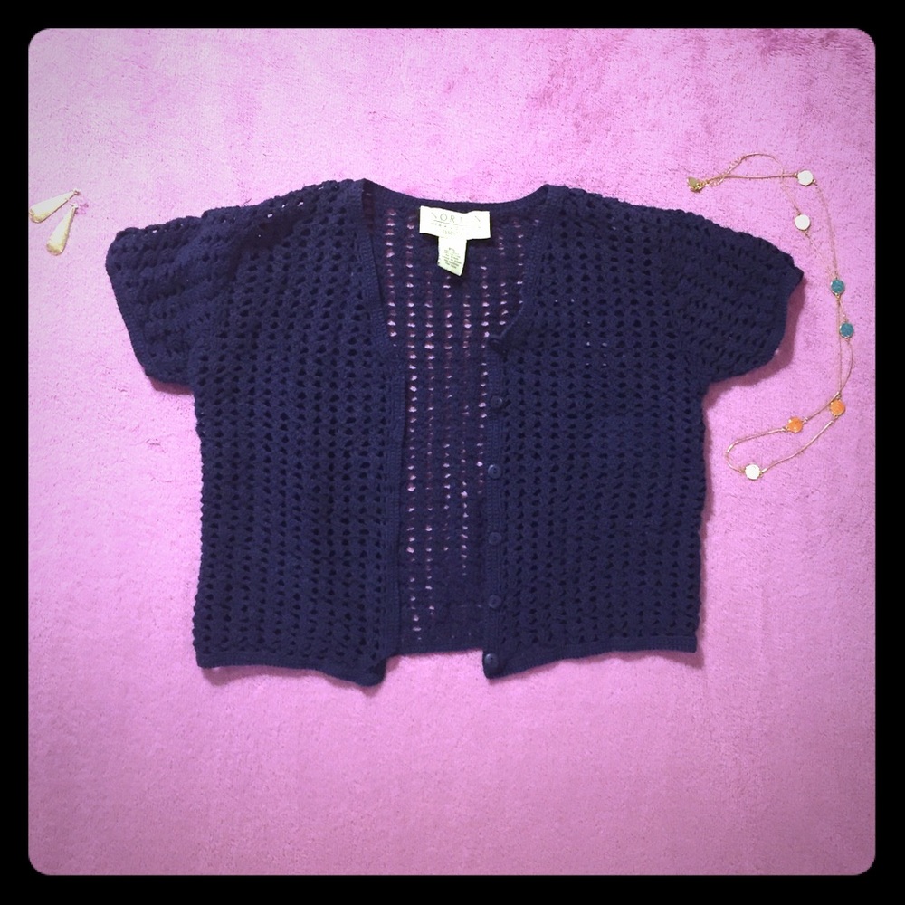 BOGO FREE MOVING SALE! 🔵 blue crochet shrug 🔵