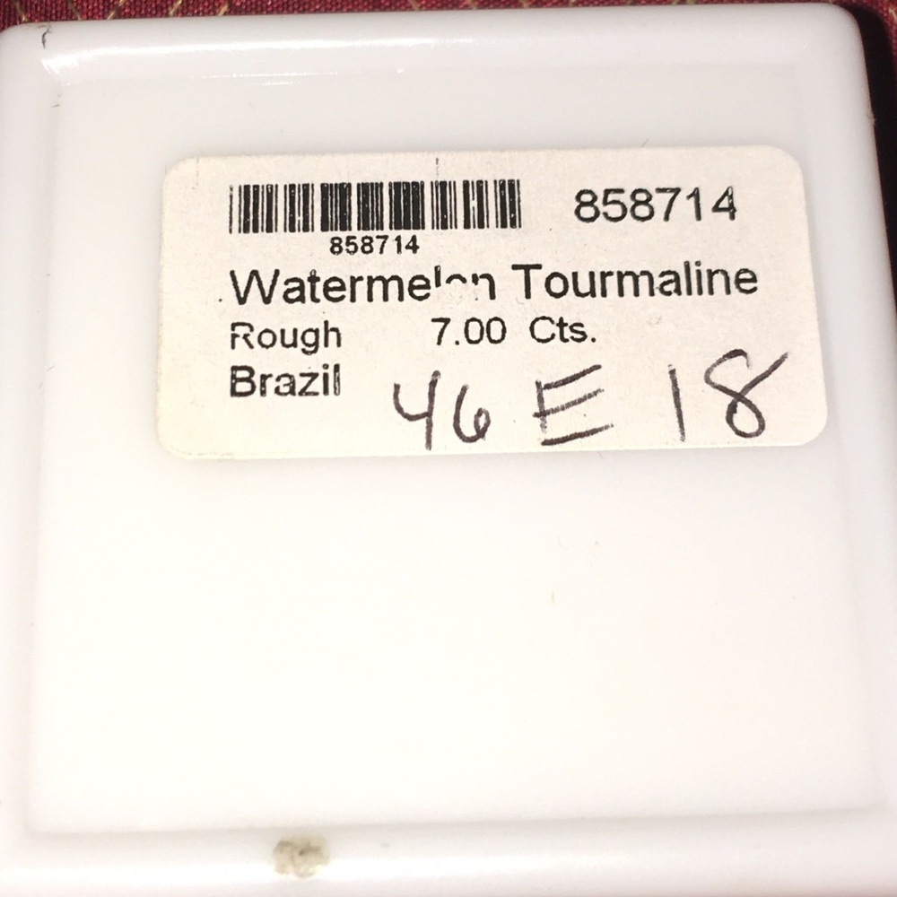 Watermelon Tourmaline Rough Cut - Picture 5 of 5