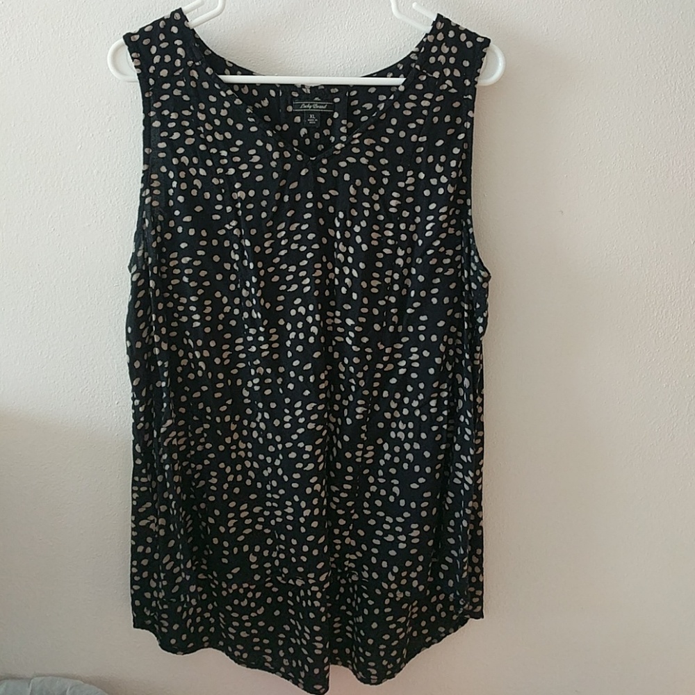 Lucky Brand Polka Dot Sleeveless Blouse