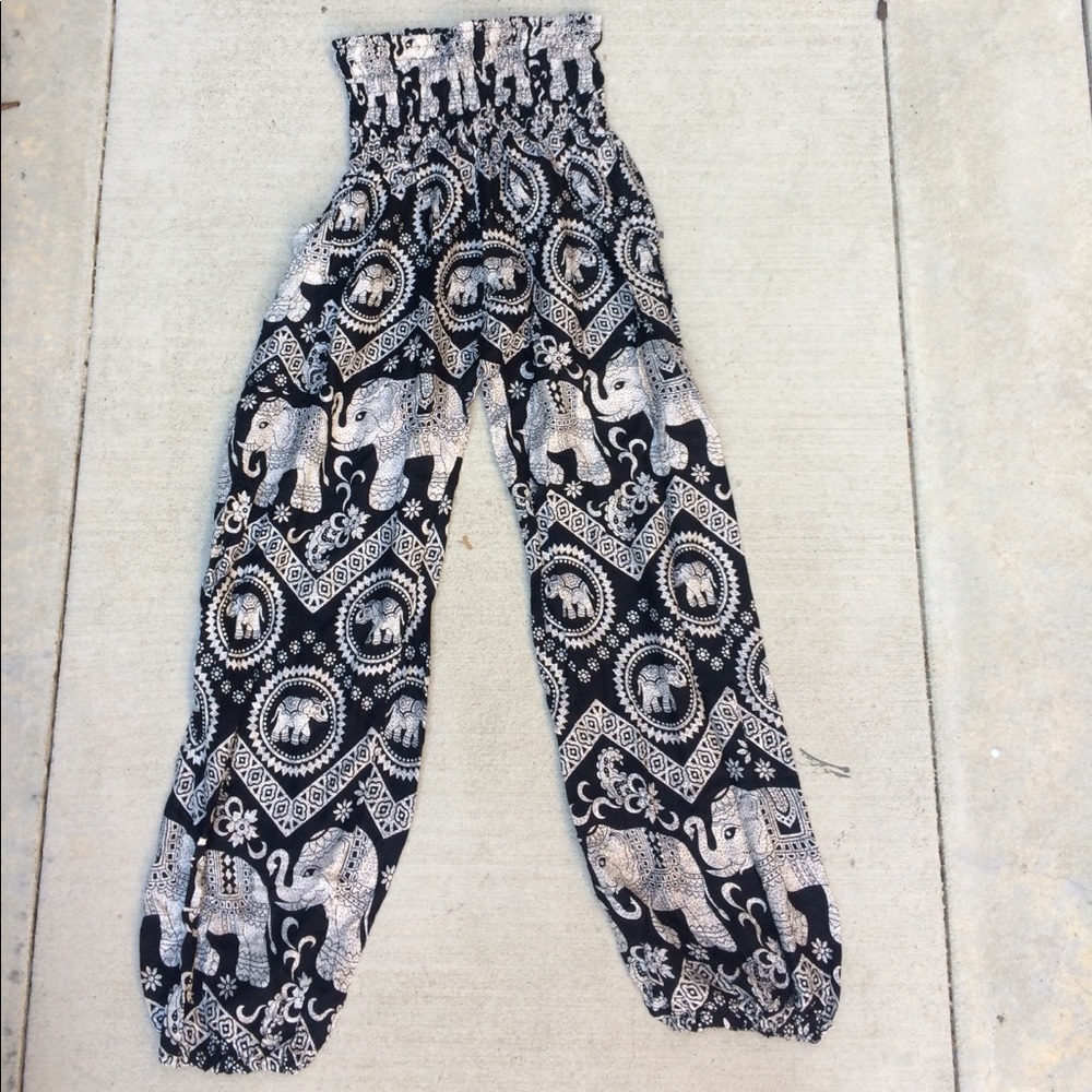Indigo funky elephant pants