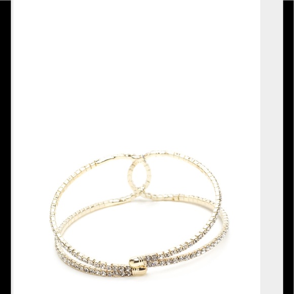 Blingy cuff gold bracelet - Picture 4 of 8