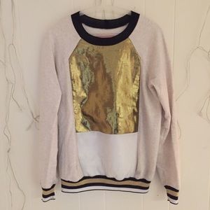 Clover Canyon Metallic Gold Sweater