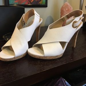 Via Spiga white leather stiletto