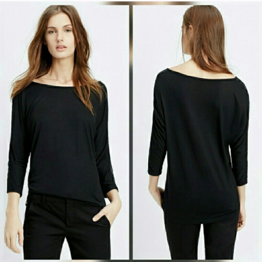 Vince perforated leather insert top