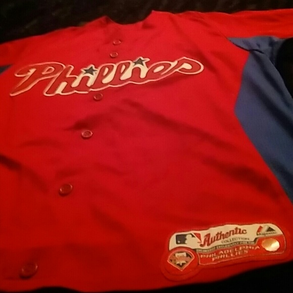Kids Authentic Phillies Jersey Shirt - Picture 2 of 4