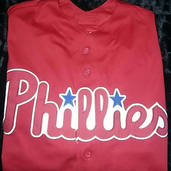 Kids Authentic Phillies Jersey Shirt - Picture 4 of 4