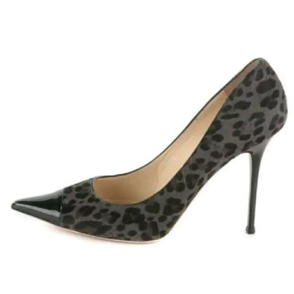 Jimmy Choo Shoes - JIMMY CHOO pony hair patent leopard pumps heels