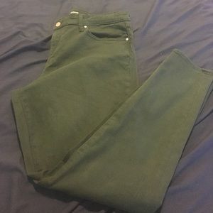 Army green skinny jeans