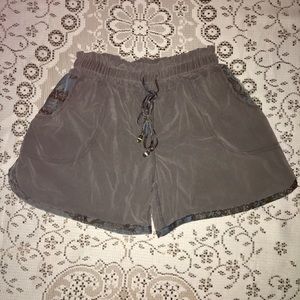 Olive-Gray Balloon Shorts