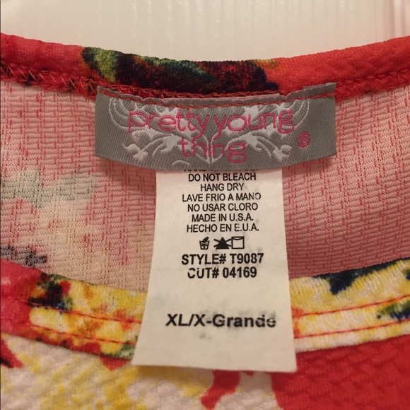 HPx2🎉 NWOT Coral Floral Skater Dress - Picture 2 of 2