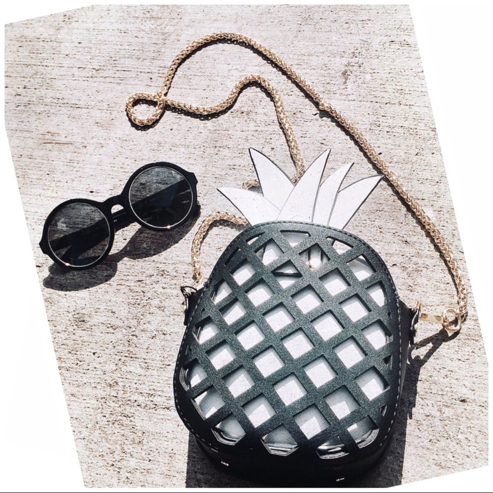 Pineapple Contrasting Crossbody Clutch Bag - Picture 2 of 8